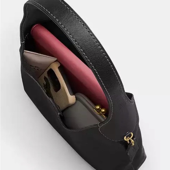 Coach Brooklyn 28 Black Shoulder Bag - Picture 6 of 9